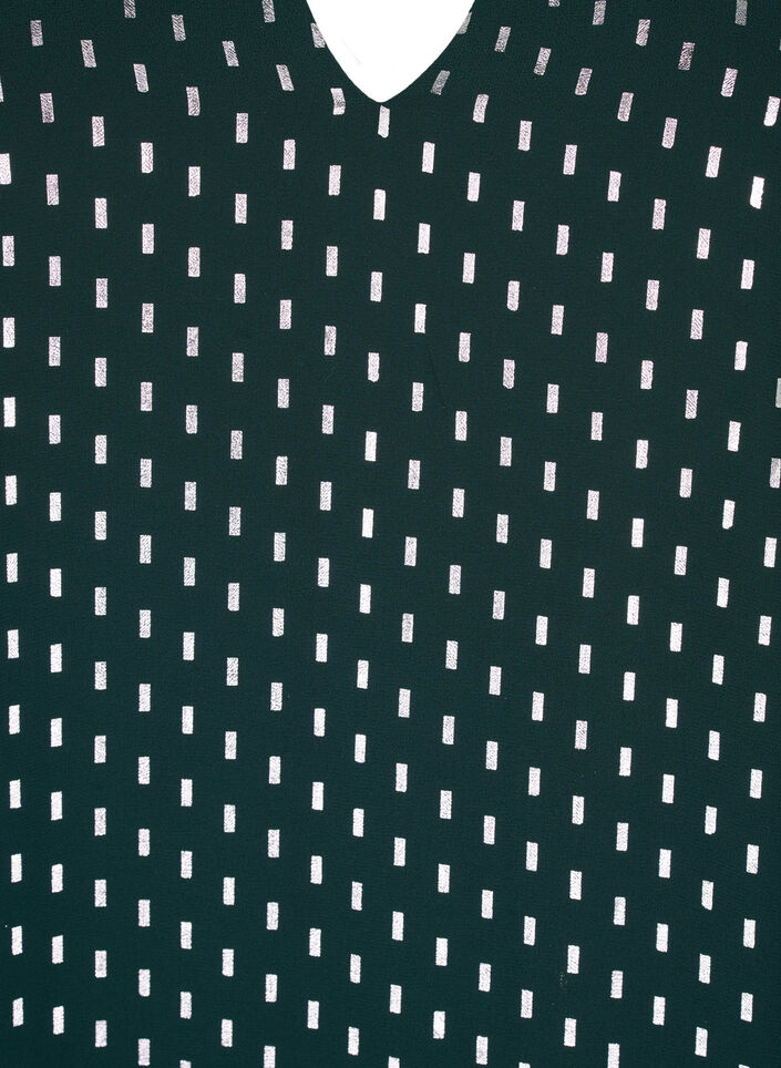 Long-sleeved dress with foil print, Scarab w. Silver, Packshot image number 2