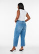 Cropped Kiana jeans with straight fit and button details, Light Blue, Model image number 1