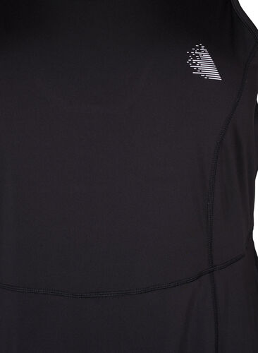 Padel dress with inner shorts, Black, Packshot image number 2