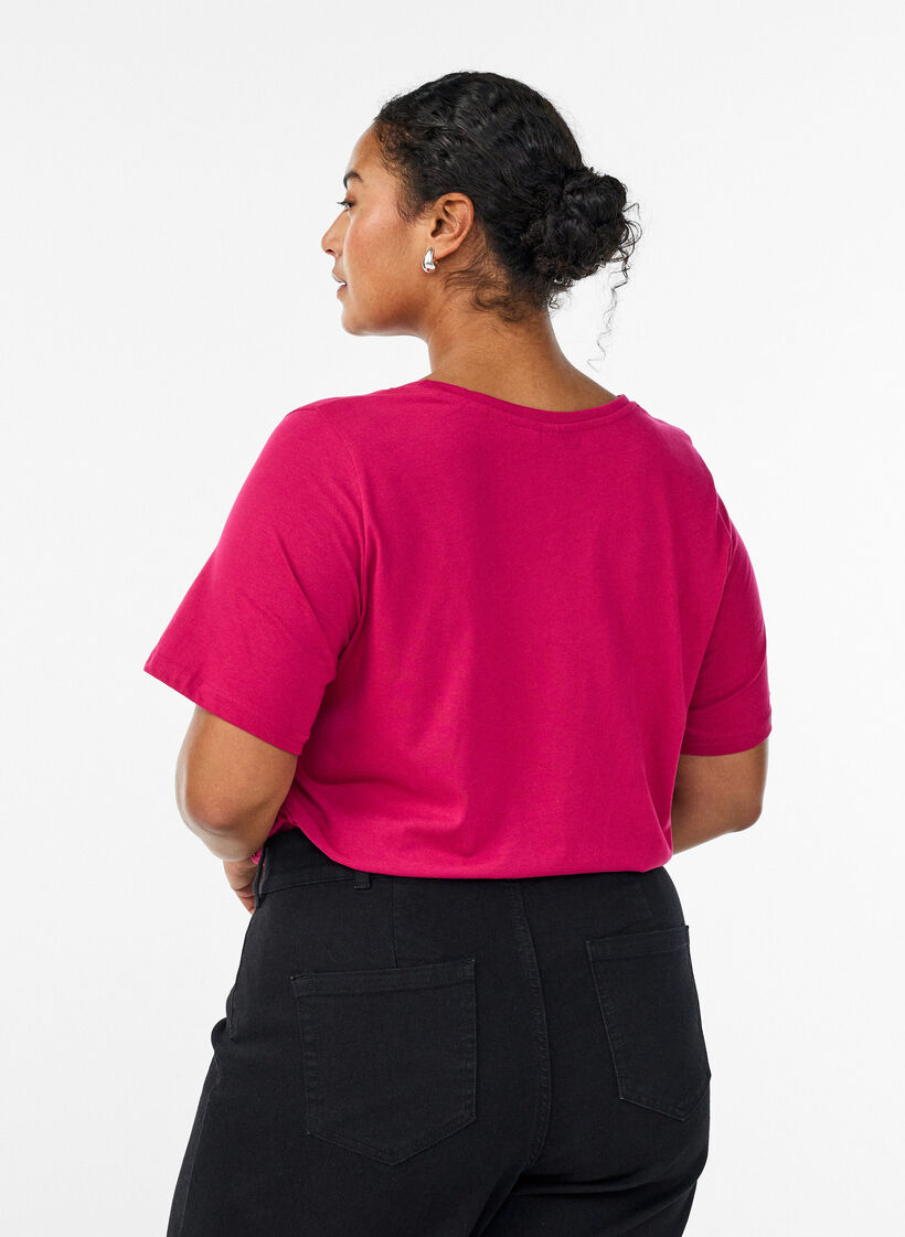 T-shirt with motif, Red, Model image number 2