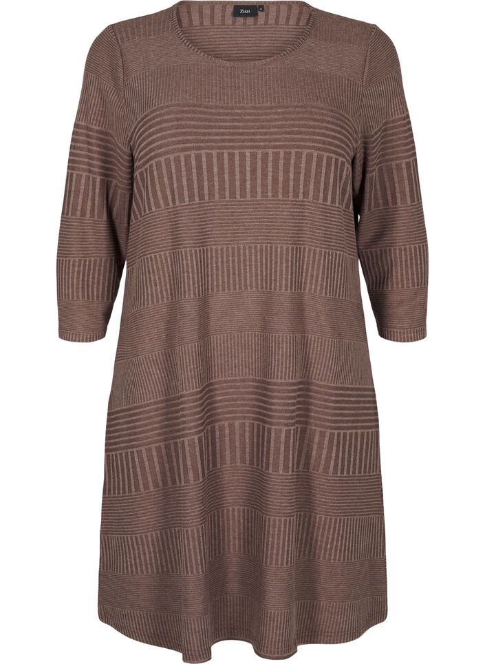 Dress with 3/4 sleeves and striped pattern, Ch. Martini Mel., Packshot image number 0