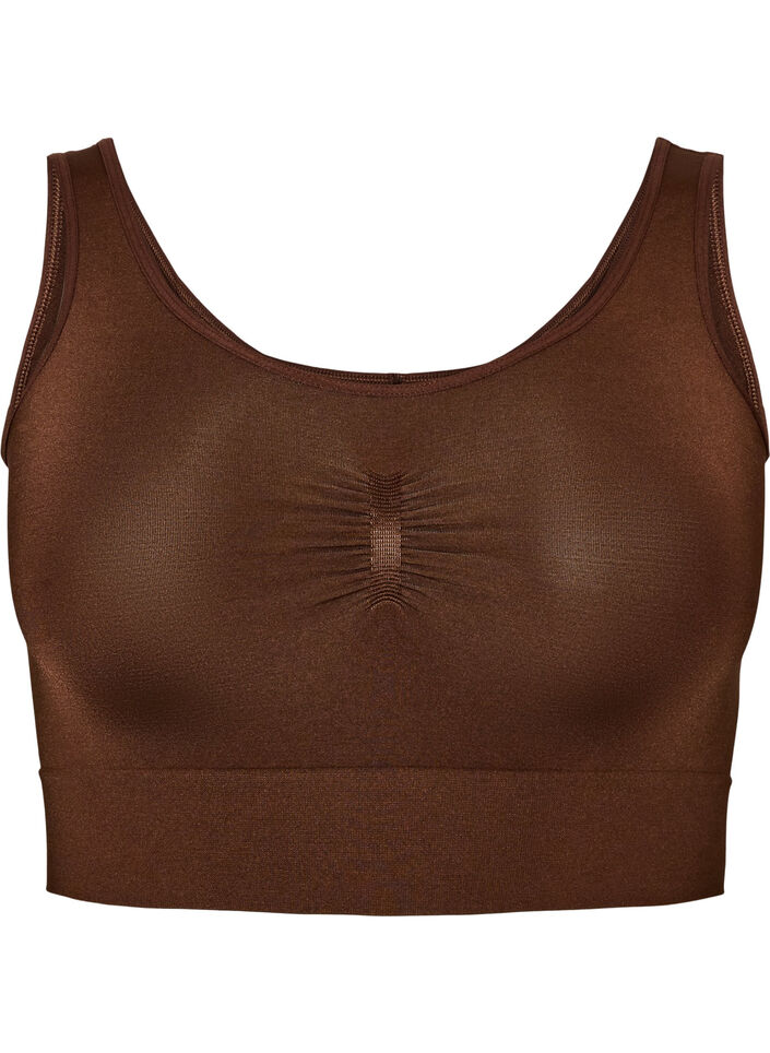 Soft non-padded bra, Brown, Packshot image number 0
