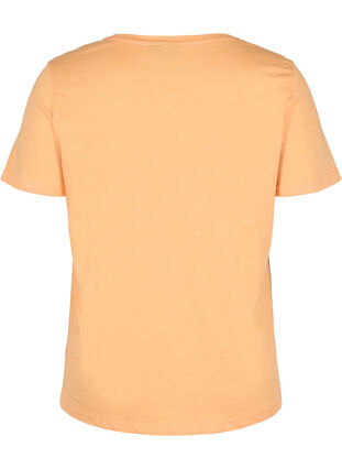 Short-sleeved cotton t-shirt with a print, Apricot Nectar SUN, Packshot image number 1