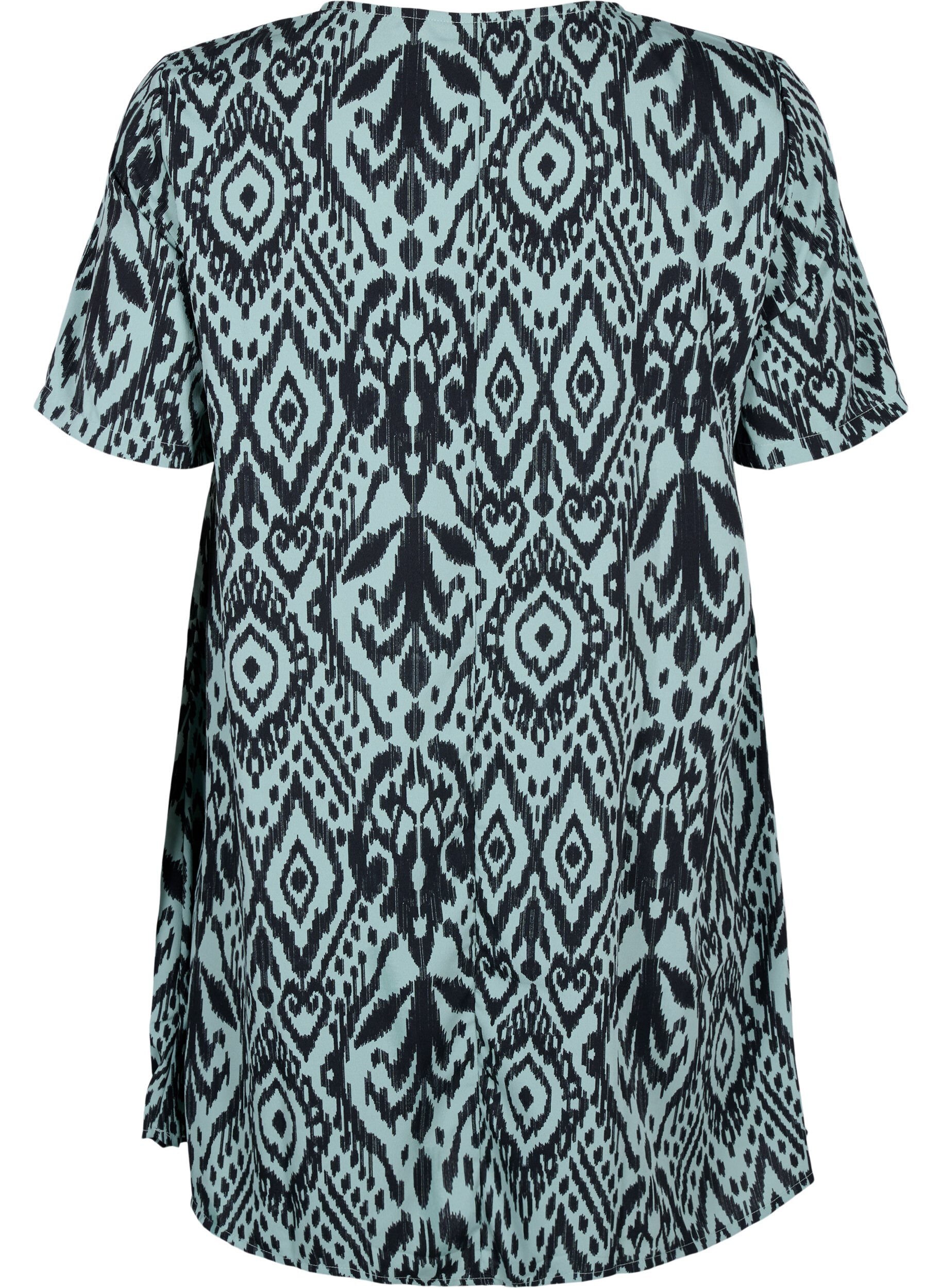 Zizzifashion FLASH - Tunic with v neck and print, Green Bay Ethnic, Packshot image number 1