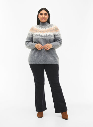 Pullover with pattern, Medium G. Mel. Comb, Model image number 2