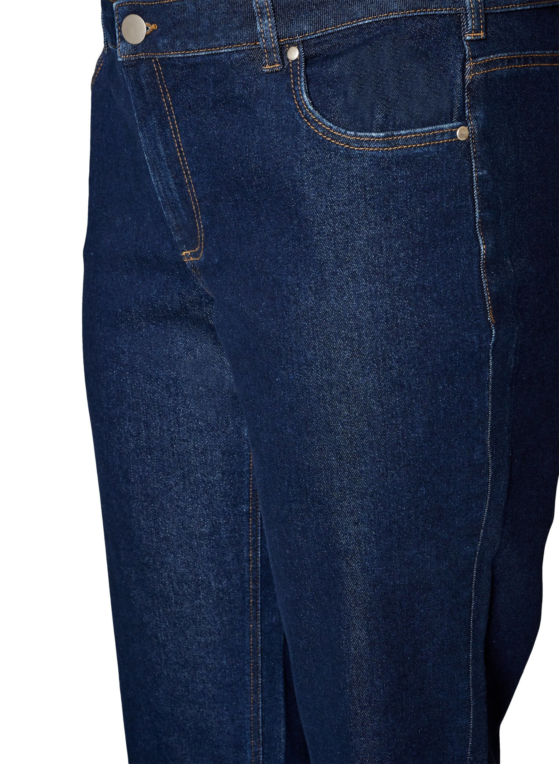 ZizzifashionCropped straight fit jeans with a regular waist, Blue, Packshot image number 2