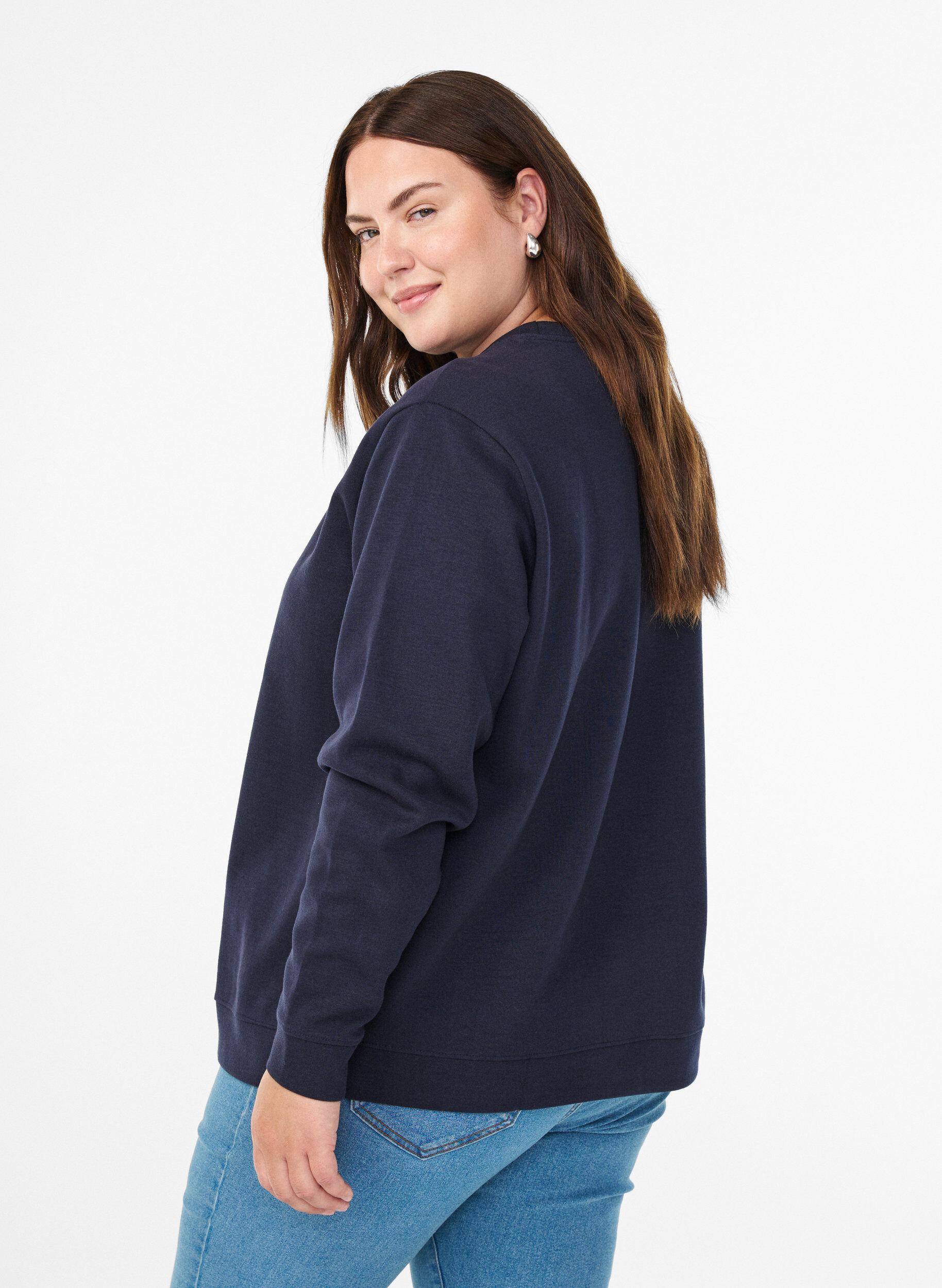 Zizzifashion FLASH - Sweatshirt with crew neck, Blue, Model image number 2