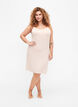 Plain-coloured slip dress in viscose, Vanilla, Model image number 1
