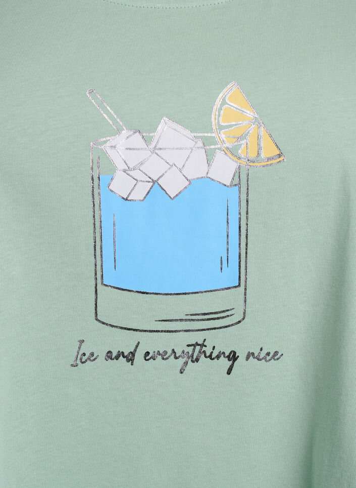 Cotton top with a-shape, Green, Packshot image number 2