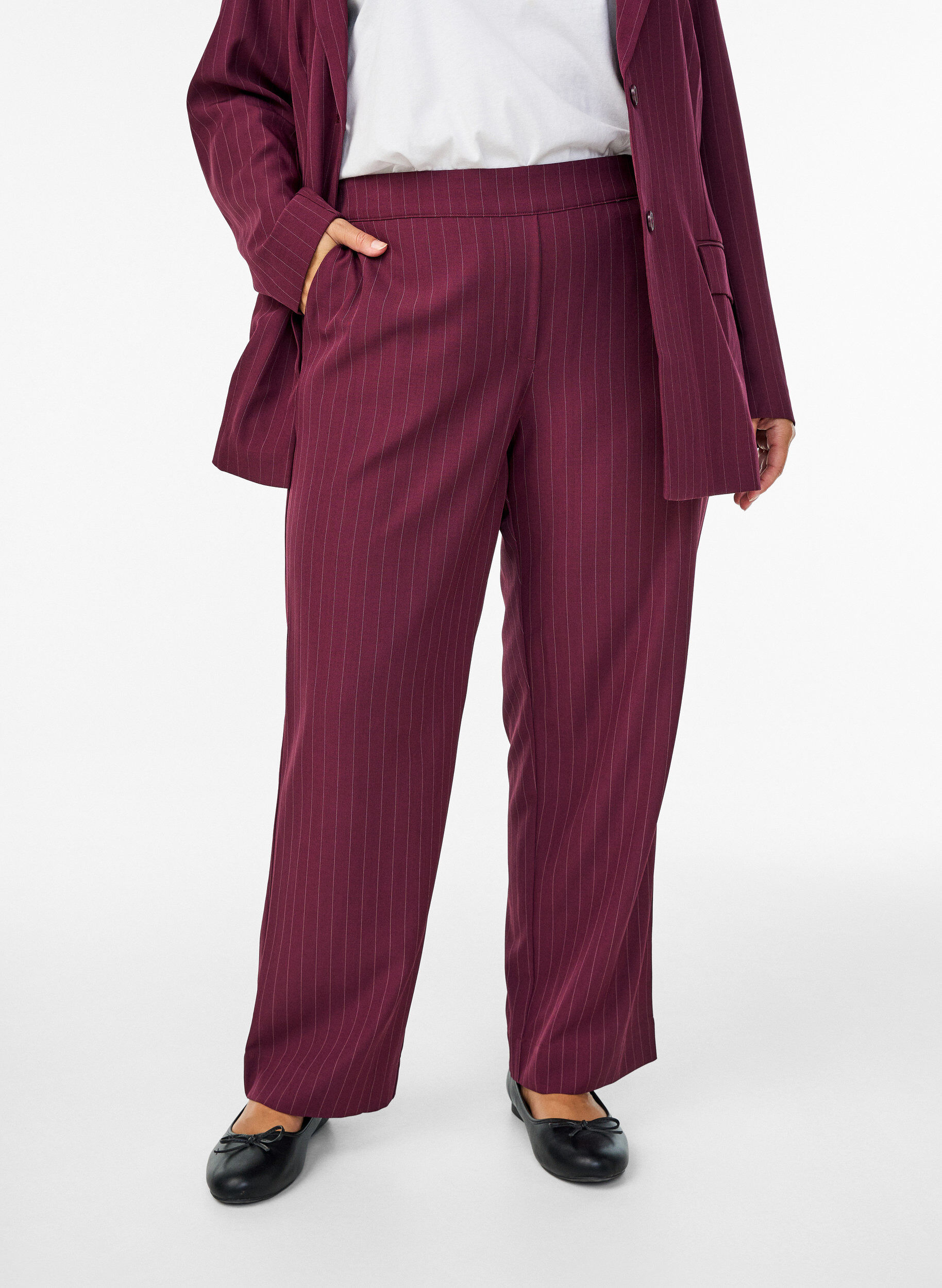 ZizzifashionLoose trousers with pockets, Red, Model image number 2