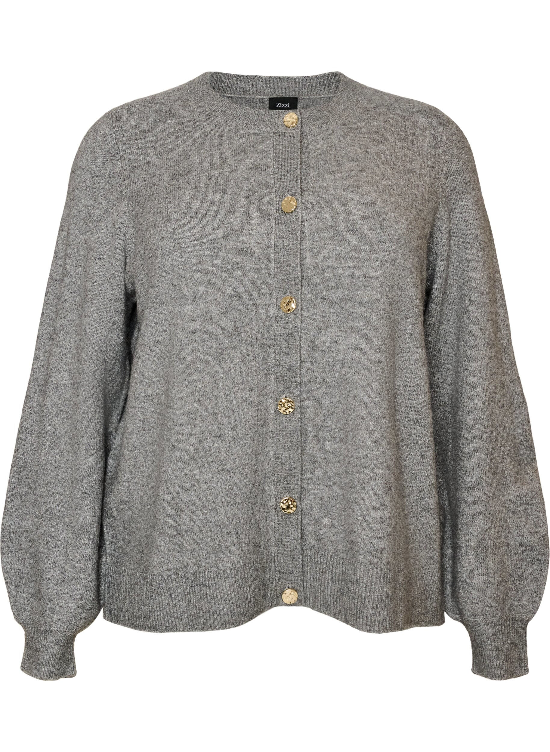 Cardigan in soft knit with gold-coloured buttons