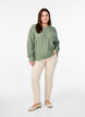 Long-sleeved knit blouse with an openwork pattern, Green Bay, Model image number 2