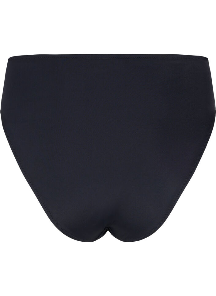 Bikini bottoms with a high waist, Black, Packshot image number 1