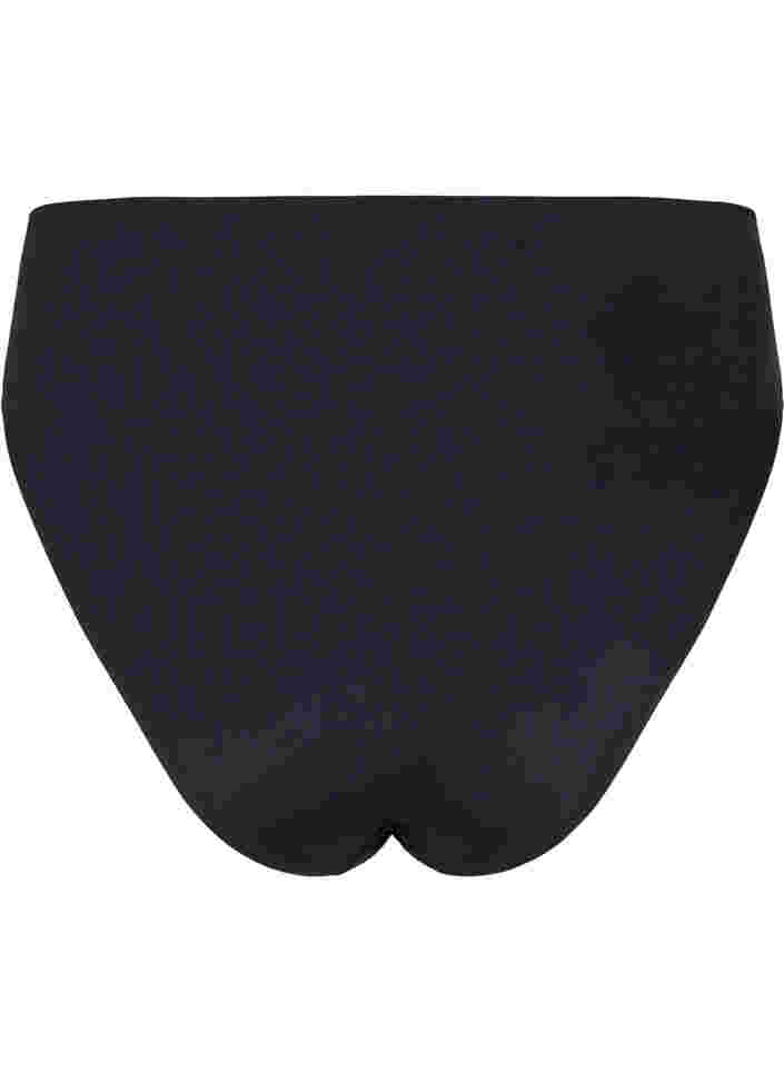 Bikini bottoms with a high waist, Black, Packshot image number 1