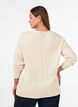 Fine-knit cardigan with decorative buttons, Vanilla, Model image number 2