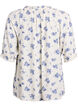 Floral viscose blouse with half-length sleeves, White, Packshot image number 1