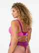 Bra with lace and moulded cups, Pink, Model image number 2