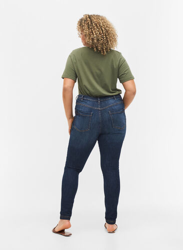 Super slim Amy jeans with high waist, Dark blue, Model image number 0