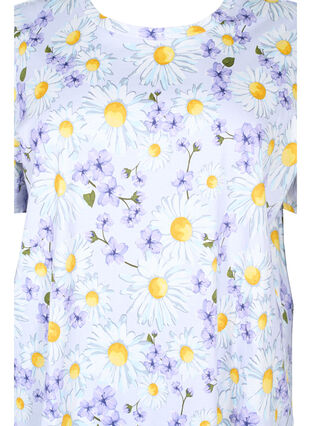 Oversize pyjama t-shirt with print, Lavender Blue AOP, Packshot image number 2