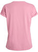 Short-sleeved cotton blend t-shirt, Rose, Packshot image number 1