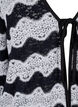 Knitted cardigan with wave pattern, Black Stripe, Packshot image number 2