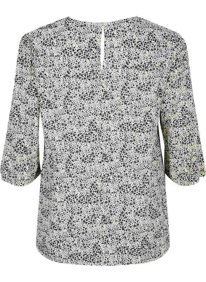 Viscose blouse with floral print, Off White Ditsy, Packshot image number 1