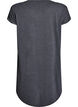 Short sleeve nightgown with text print, Black, Packshot image number 1