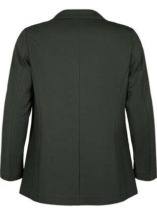 Simple blazer with button closure, Forest Night, Packshot image number 1