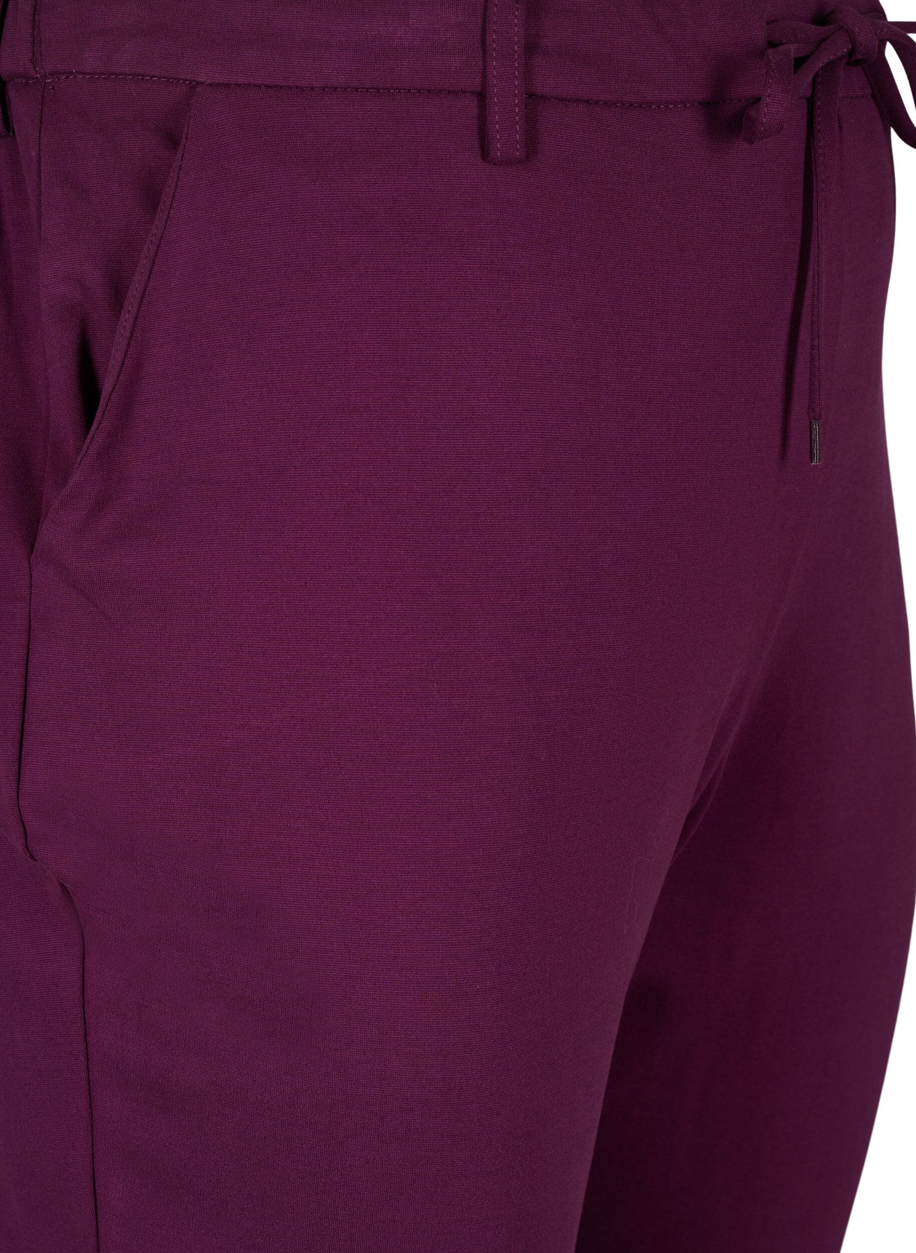 Zizzifashion Cropped Maddison trousers, Purple, Packshot image number 2