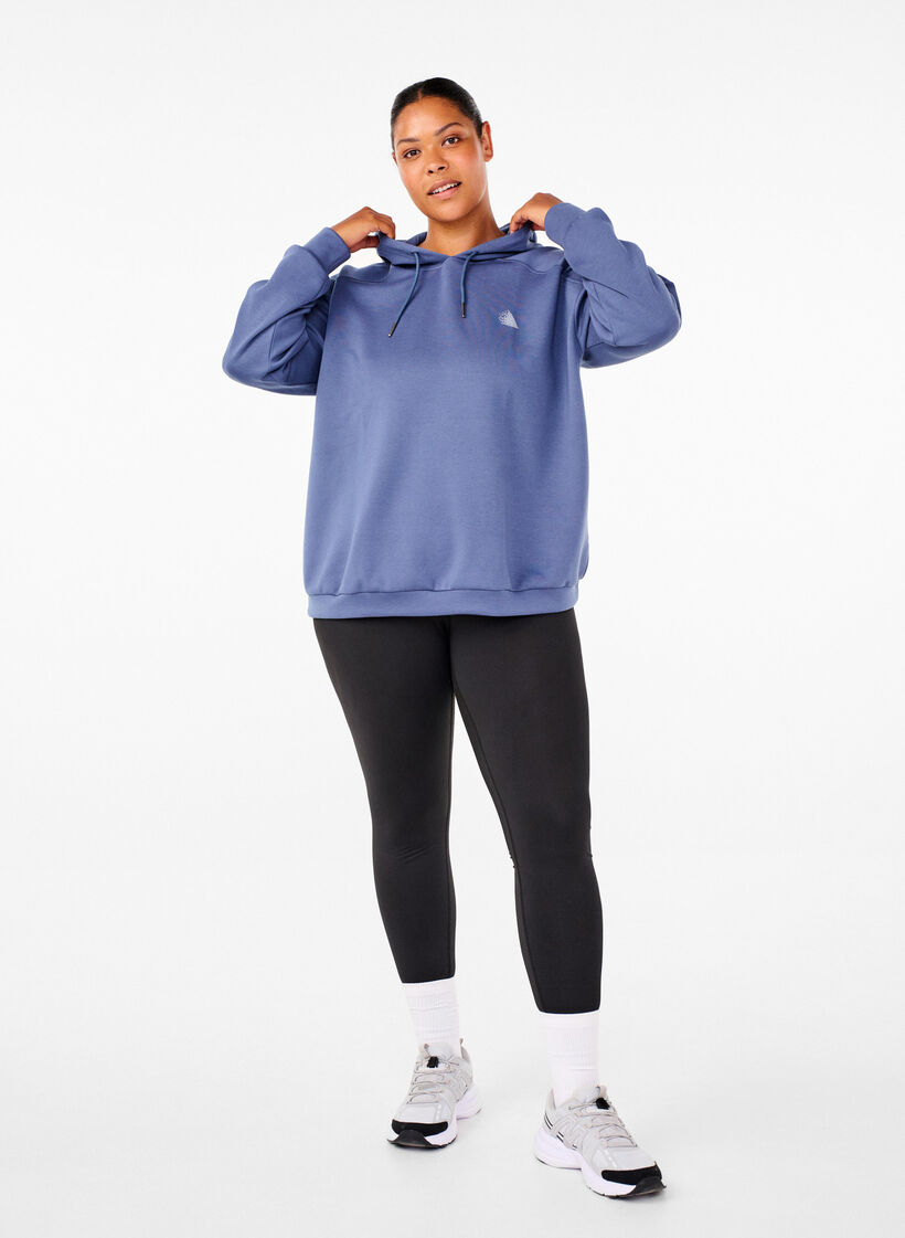 Sporty hoodie, Vintage Indigo, Model image number 2