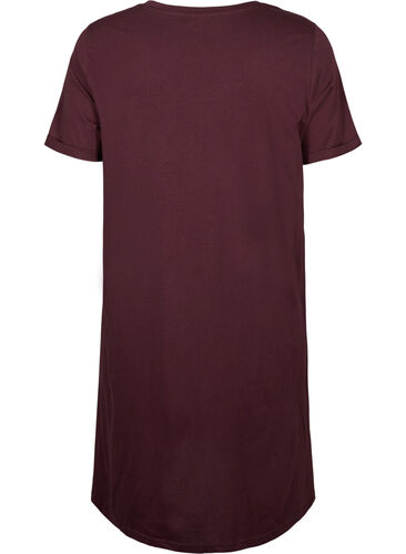 Short-sleeved nightgown in organic cotton, Fudge W. Self-Love, Packshot image number 1