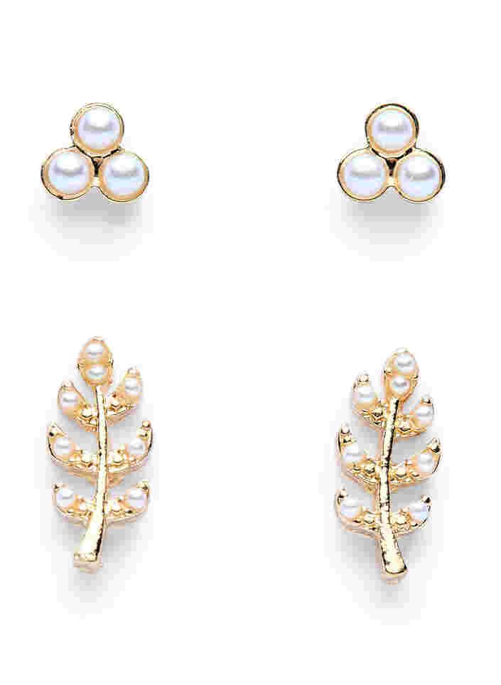 2-pack earrings, Gold, Packshot image number 0