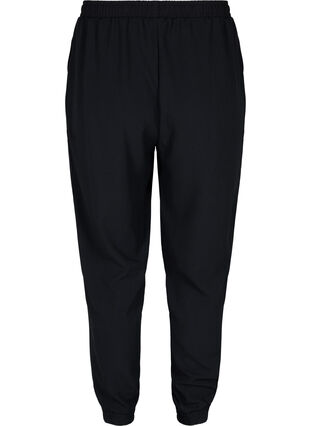 Trousers with pockets and elasticated trim, Black, Packshot image number 1
