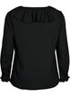 Long sleeve ruffle blouse, Black, Packshot image number 1