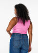 Slim-fit tank top with rhinestones, Pink, Model image number 2