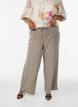 High-waisted trousers with wide legs, Beige, Model image number 2