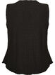 Sleeveless top with a wavy texture and button fastening, Black, Packshot image number 1