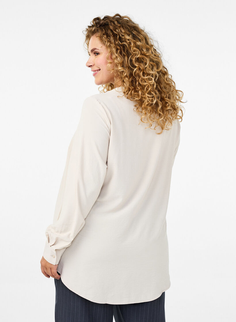 FLASH - Shirt blouse with long sleeves, Beige, Model image number 2