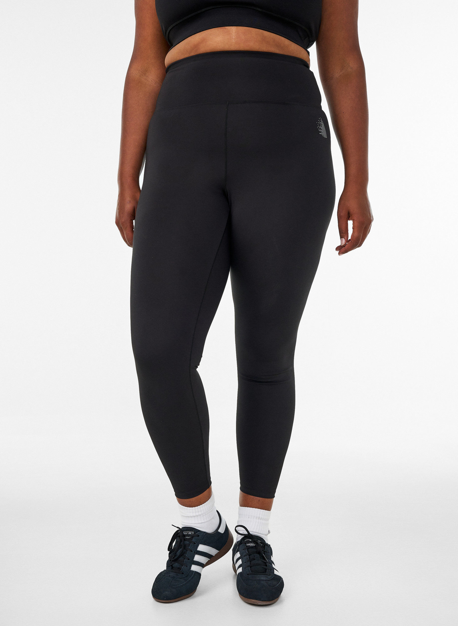 ZizzifashionTraining tights with a high waist and pocket in the waistband, Black, Model image number 2