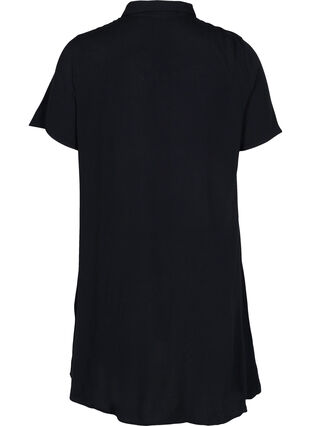 Viscose tunic with buttons, Black, Packshot image number 1