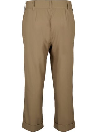 High-waisted pants with fold-up, Petrified Oak, Packshot image number 1