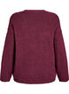 Loose knit sweater with prominent seams, Dark Bordeaux, Packshot image number 1