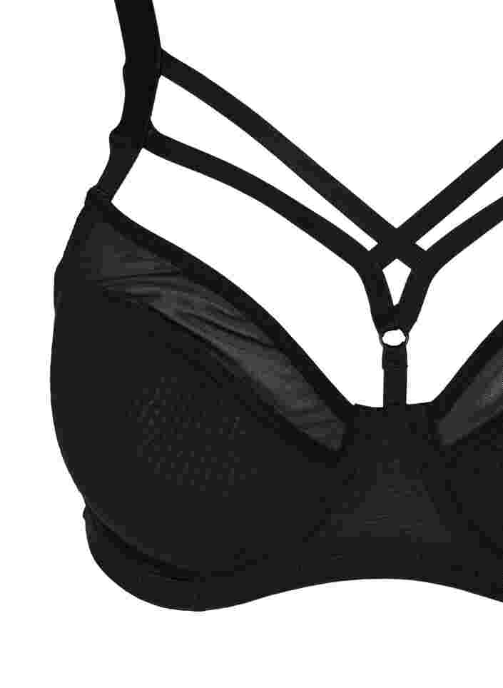 Figa underwired bra in mesh, Black, Packshot image number 2