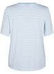 Striped T-shirt in lyocell with round neck, Light Blue, Packshot image number 1