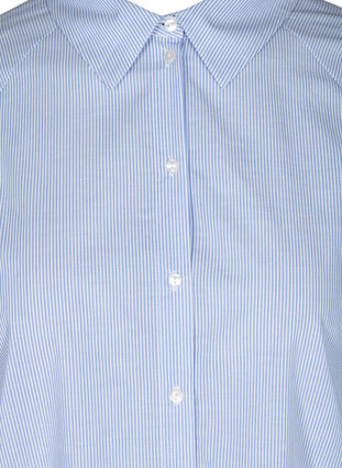 Striped cotton shirt, White/Blue stripe, Packshot image number 2