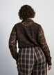 Lace shirt with pearl buttons, Brown, Model image number 2