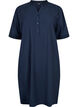 FLASH - Short sleeved midi dress in cotton, Navy Blazer, Packshot image number 0