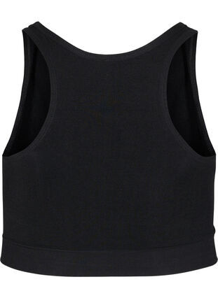 Seamless bra with string details, Black, Packshot image number 1