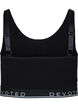 Cotton bra with adjustable straps, Black/Upper Font, Packshot image number 1