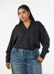 Loose shirt with V-neck, Black, Model image number 0